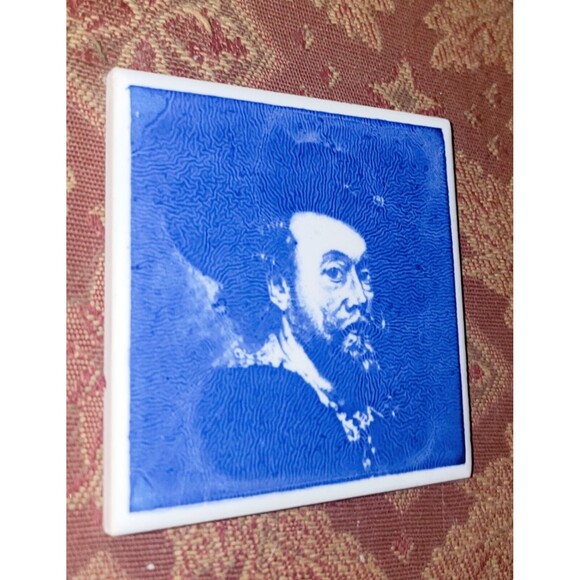 Delft Blue Tiles Three Dutch Master Artists Jan Steen, P. Rubens, Gerrit Dou VTG - Picture 15 of 16